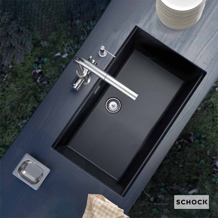 Νεροχύτες Schock Cristalite Manhattan 30080U-1421 Asphalt (75X45.6cm) Ένθετος & Υποκαθήμενος Germany