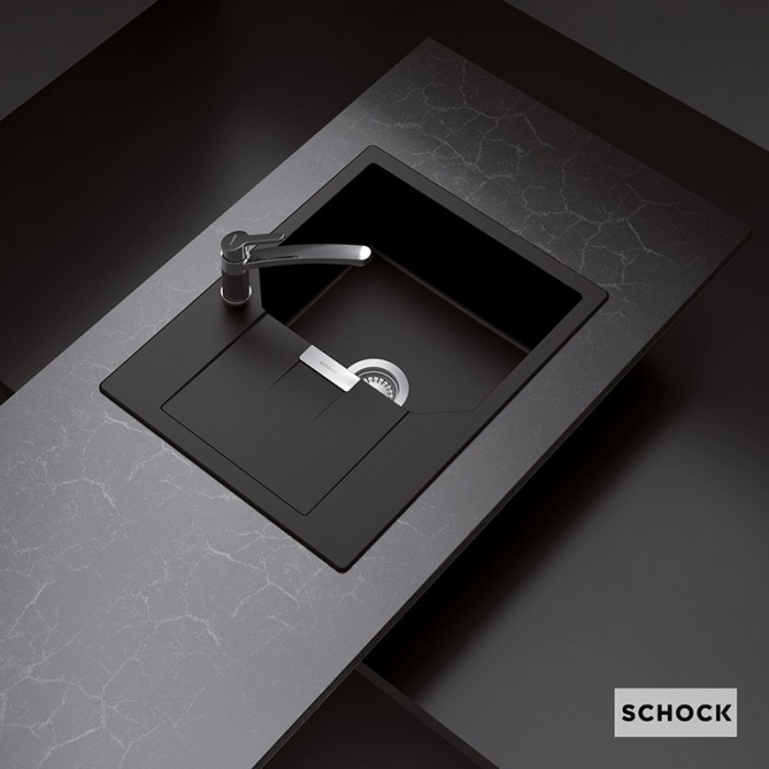 Νεροχύτες Schock Cristalite Manhattan 30170-1401 Nero (69X51cm) Ένθετος Germany