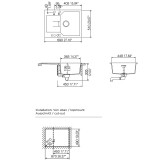 Νεροχύτες Schock Cristalite Manhattan 30170-1401 Nero (69X51cm) Ένθετος Germany