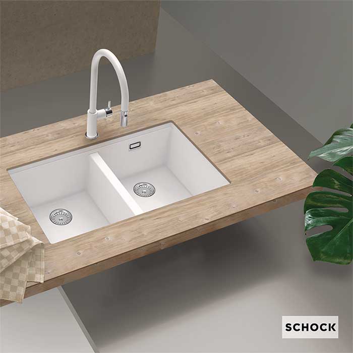 Νεροχύτες Schock Cristalite Manhattan 30290U-1401 Nero (75X45.6cm) Υποκαθήμενος Germany