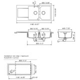 Νεροχύτες Schock Cristalite Manhattan 30300-1401 Nero (116X51cm) Ένθετος Germany