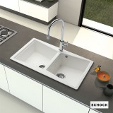 Νεροχύτες Schock Cristalite City 32290-1401 Nero (86X50cm) Ένθετος Germany