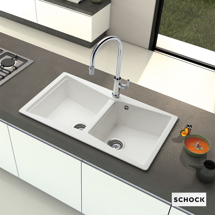 Νεροχύτες Schock Cristalite City 32290-1401 Nero (86X50cm) Ένθετος Germany