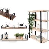 Ορθογώνιο Στήριγμα ραφιών (1τεμάχιο) 1080 απο Ατσάλι 200x300x40mm σε μαύρο Χρώμα Safe motion