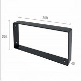 Ορθογώνιο Στήριγμα ραφιών (1τεμάχιο) 1080 απο Ατσάλι 200x300x40mm σε μαύρο Χρώμα Safe motion