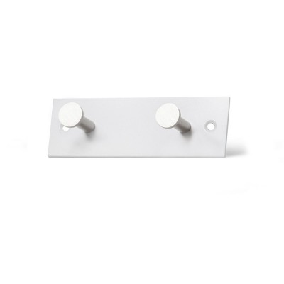 Λευκή Μεταλλική Κρεμάστρα Tοίχου Διπλή 402 Grekon