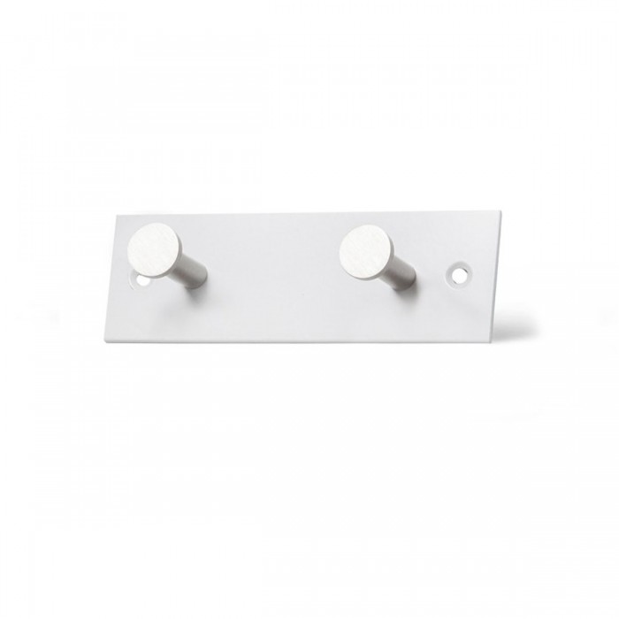 Λευκή Μεταλλική Κρεμάστρα Tοίχου Διπλή 402 Grekon