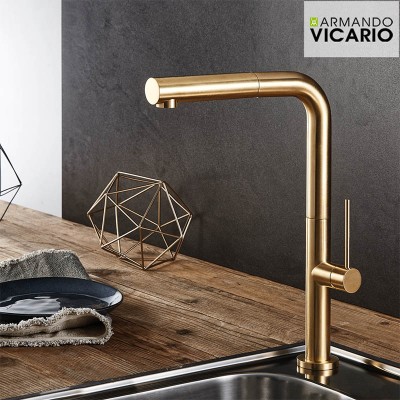 Μπαταρία κουζίνας Tozo 48580-201 Gold Brushed Armando Vicario Italy