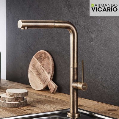 Μπαταρία κουζίνας Tozo 48580-221 Antique Brass Armando Vicario Italy