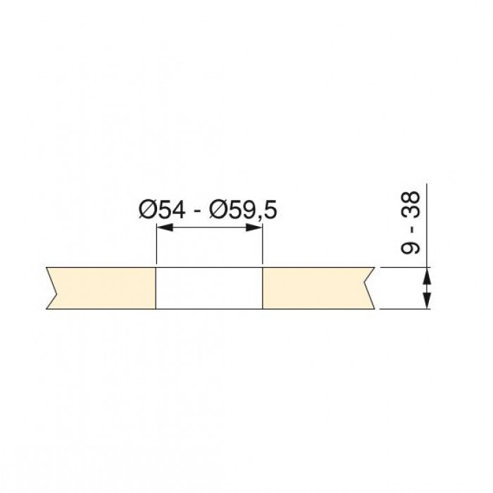 Πρίζα Επίπλων Χωνευτή Ø54mm Μαύρη Emuca 5048314