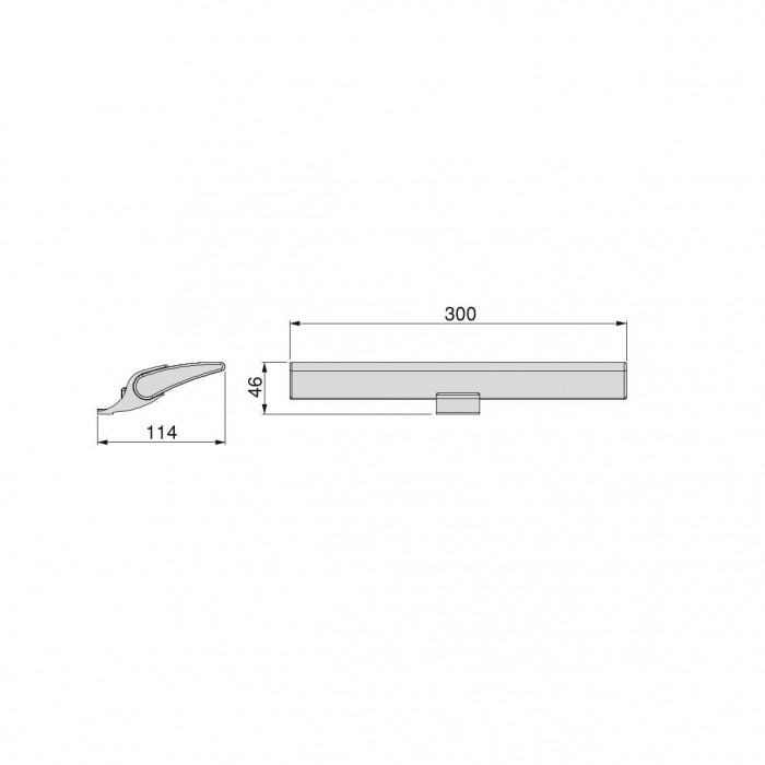 Απλίκα Μπάνιου LED πάνω από καθρέφτη, 30cm, IP44, ψυχρό λευκό φως, κατασκευή από πλαστικό επιχρωμιωμένο 5150211