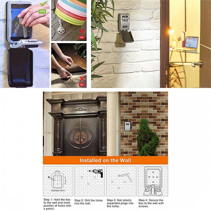 Κλειδοθήκη Τοίχου με Συνδυασμό Select Access Με Φωτιζόμενο πληκτρολόγιο MasterLock 5425EURD medium 7.2x5.2x12.6cm 542500112