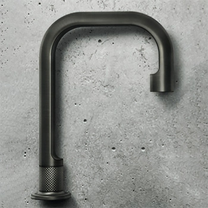 Μπαταρία Κουζίνας 3 Οπών Gessi Inciso 58701-707 Black Metal Brushed