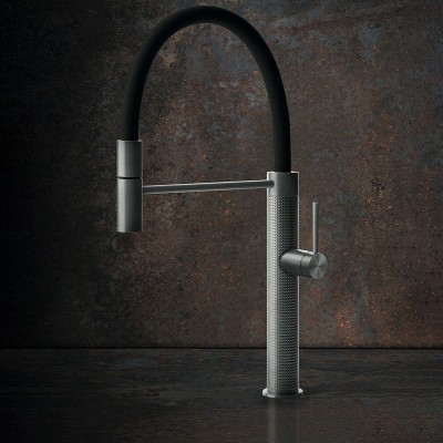 Μπαταρία Κουζίνας με ντους Gessi Cesello 60014-239 Steel Brushed