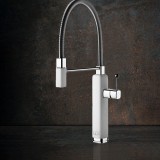 Μπαταρία Κουζίνας με ντους Gessi Happy 60061-279 White Mat