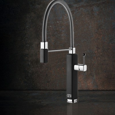 Μπαταρία Κουζίνας με ντους Gessi Happy 60061-299 Black Mat