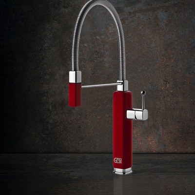 Μπαταρία Κουζίνας με ντους Gessi Happy 60061-851 Red Glossy