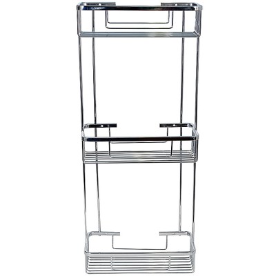 Σπογγοθήκη μπάνιου Τριπλή Μεταλλική σειρά 6587 (27x13x68cm)