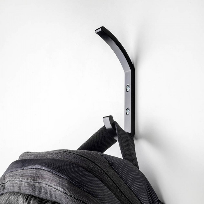 Κρεμάστρα ρούχων Αλουμινένια 119 x 14mm  Μαύρη Nelson Emuca 7200114