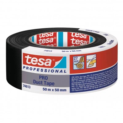 Επαγγελματική Tαινία Eπισκευής tesa ® PRO 74613 Duct Tape 50m x 50mm Μαύρη 74613-00002