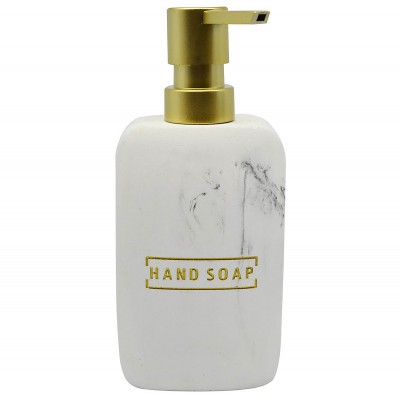  Επικαθήμενο Ντισπένσερ Πολυεστερικό Άσπρο Μάρμαρο με Χρυσό 7,8x6x18,3εκ.ANKOR 812943