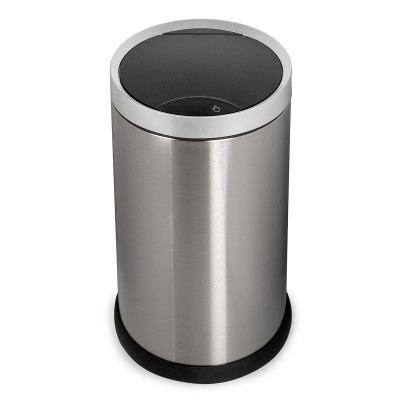 Στρογγυλός Ανοξείδωτος Κάδος Απορριμμάτων Αυτόματος με Φωτοκύτταρο "NO TOUCH" 20L Emuca 8200965