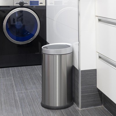 Στρογγυλός Ανοξείδωτος Κάδος Απορριμμάτων Αυτόματος με Φωτοκύτταρο "NO TOUCH" 20L Emuca 8200965