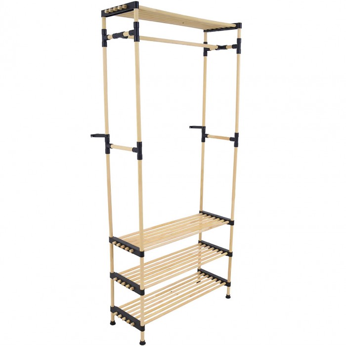 Ξύλινη Ντουλάπα Ανοιχτή με Ράφια 76x28x165εκ. ANKOR 820597