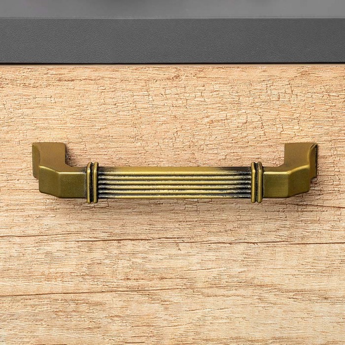 Λαβή επίπλων Bangkok, 96 mm interaxis, Αντικέ Χρυσό, Zamak Emuca 9362355