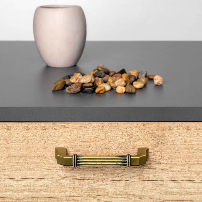 Λαβή επίπλων Bangkok, 96 mm interaxis, Αντικέ Χρυσό, Zamak Emuca 9362355