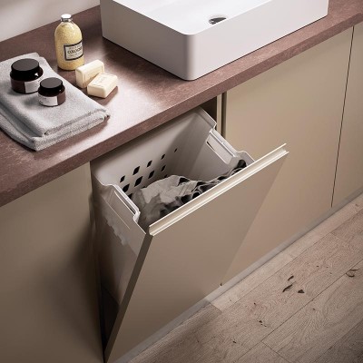 Πτυσσόμενο Πλαστικό Καλάθι απλύτων 450 mm Emuca 8500915