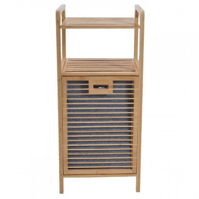 Καλάθι απλύτων Ραφιέρα Ankor 40x30x95 bamboo/γκρι, 814299 