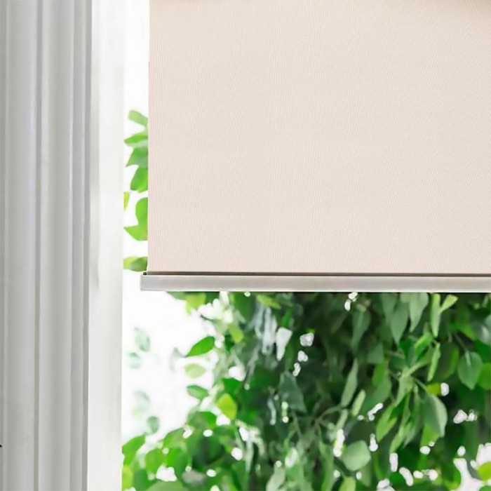 Ρόλερ Σκίασης Ημιδιαπερατό Τυποποιημένης Διάστασης 120 x 230cm σε χρώμα Μπέζ με Πλαστική Αλυσίδα Frans Interior Design