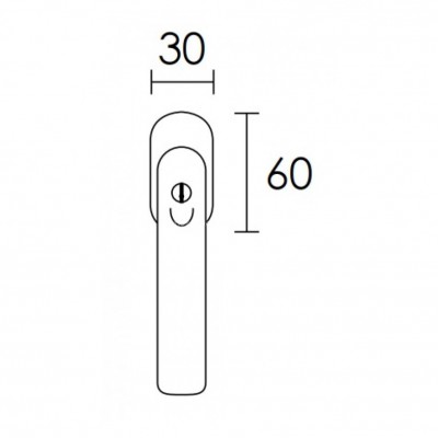 Γρυλόχερο Κουφώματος με ενσωματωμένη κλειδαριά Conset c1465 σε Ματ Άσπρο