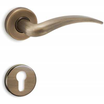 Πόμολα πόρτας χειρολαβή με ροζέτα C435 αντικέ ματ