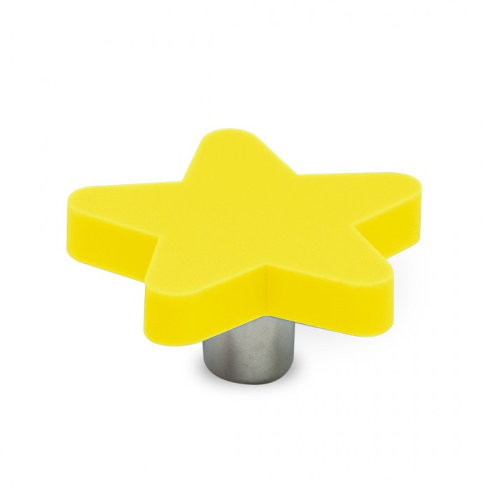 Παιδικό Πομολάκι Επίπλου Αστεράκι Κίτρινο conset c849-p18x21