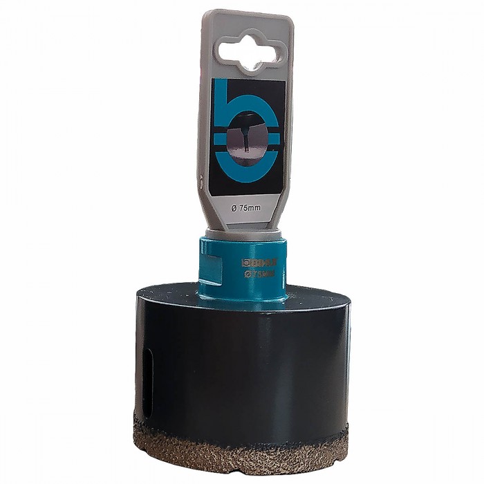 Τρυπάνι Διαμαντιού για γυαλί, κεραμικά, πλακίδια  75mm Bihui Dry Tile Drill Professional Tiling Tools DBDF75