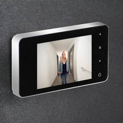 Κάμερα για Αντικατάσταση του Ματιού της Πόρτας με Εγχρωμη Οθόνη 4″ TFT Door eGuard DG 8200 Burg Wachter Ασημί