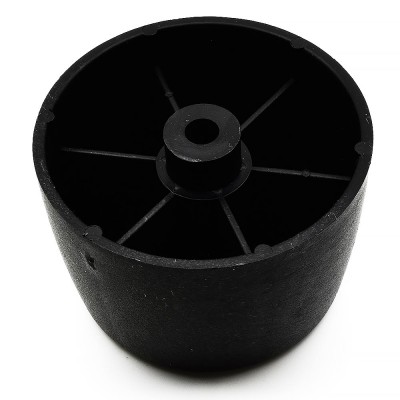 Πόδι Πλαστικό για έπιπλα Στρογγυλό με ύψος 40 mm και διάμετρο 50mm Μαύρο φινίρισμα σειρά 4118