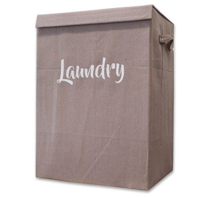 Καλάθι Απλύτων CHIOS HELLAS 31542 Υφασμάτινο Ορθογώνιο Ροζ 40Χ30Χ55 CM