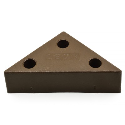 Πόδι Πλαστικό για έπιπλα Τρίγωνο με ύψος 30 mm και διάσταση 100mm x 75mm x 75mm Καφέ φινίρισμα σειρά 8118