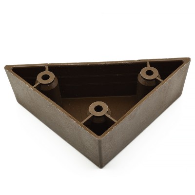 Πόδι Πλαστικό για έπιπλα Τρίγωνο με ύψος 30 mm και διάσταση 100mm x 75mm x 75mm Καφέ φινίρισμα σειρά 8118