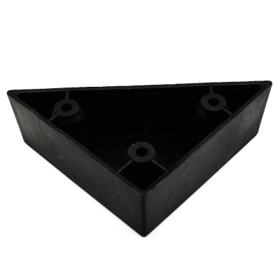 Πόδι Πλαστικό για έπιπλα Τρίγωνο με ύψος 30 mm και διάσταση 100mm x 75mm x 75mm Μαύρο φινίρισμα σειρά 8118