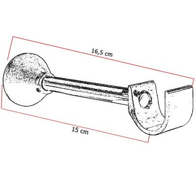 Στήριγμα κουρτινόξυλου Φ25 Νίκελ ματ - Χρώμιο enis