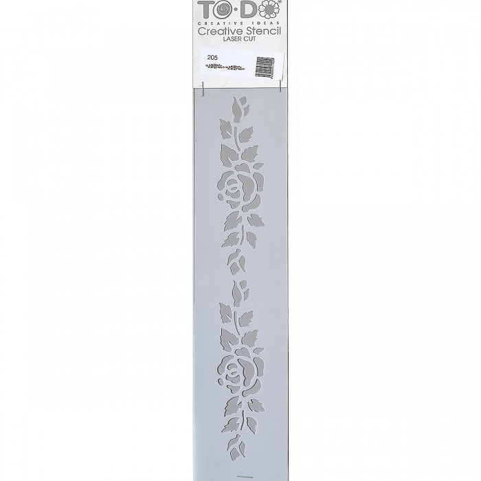 Stencil για Διακόσμηση Τοίχου Flower ToDo Creative Ideas 8x36cm No205