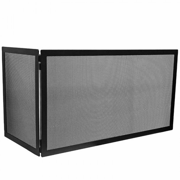 Μεταλλική Κάλυψη τζακιού 500 σε Χρώμα Μαύρο 90x55x40