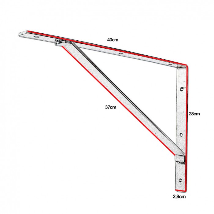 Γωνιές ραφιών µε αντιρίδα 40x28 Γαλβανιζέ Βαρέος Τύπου
