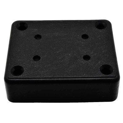 Πόδι Πλαστικό για έπιπλα Τετράγωνο ύψος 25 mm και διάσταση 65mm x 85mm Μαύρο φινίρισμα σειρά 3118