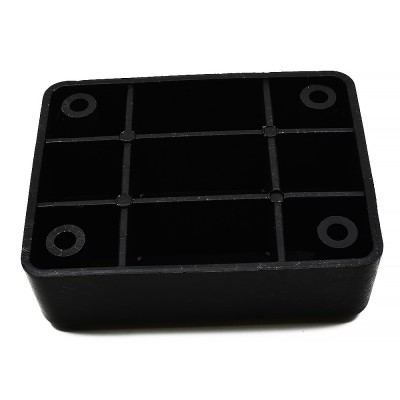 Πόδι Πλαστικό για έπιπλα Τετράγωνο ύψος 25 mm και διάσταση 65mm x 85mm Μαύρο φινίρισμα σειρά 3118