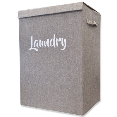 Καλάθι Απλύτων CHIOS HELLAS 31542 Υφασμάτινο Ορθογώνιο Καφέ 40Χ30Χ55 CM